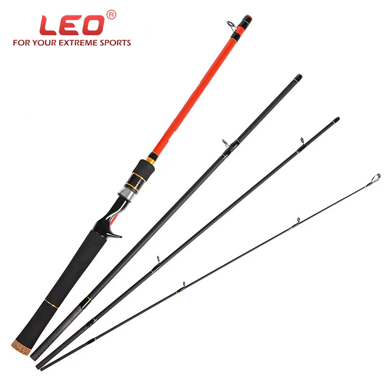 1.98m 1.8m 2.1m Spinning Casting Fishing Rod 4 Sections High Carbon Fiber 