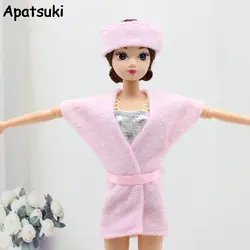 1 компл. розовый серебряный Одежда для куклы Барби 1/6 пижамы костюм оголовье пижамы халат для 1:6 BJD куклы аксессуары Игрушка