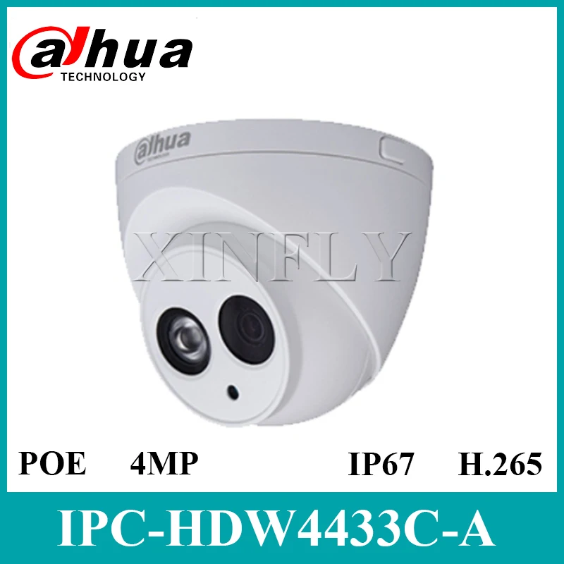  FAST SHIPPING Dahua IPC-HDW4433C-A 4MP POE Network CCTV IP Camera 2.8mm 3.6mm Built-in MIC - 32876219586