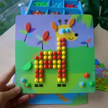 Новое поступление Детская мозаика грибы для ногтей деревянная мозаика, анимированная игрушка настольные игрушки oyuncak Развивающие игрушки для детей