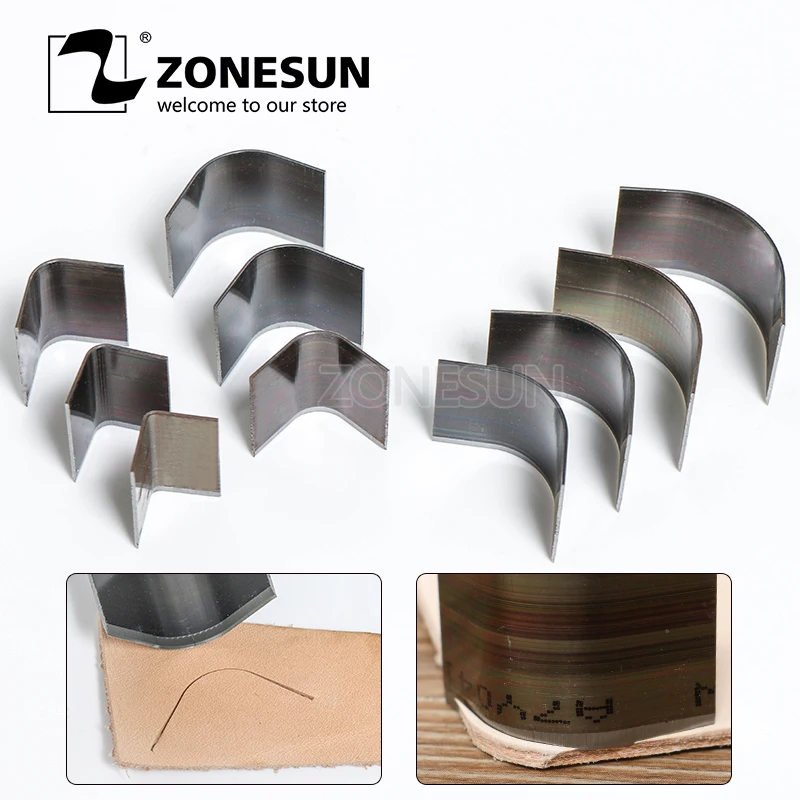 ZONESUN 10 шт./лот кожаный кошелек сумка угловой круглый перфорационный инструмент