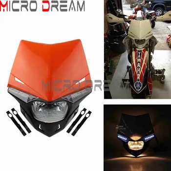 

For KTM EXC XCW XCF EXCF 125 250 250 450 530 Universal Orange Motocross Enduro Dirt Bike Headlight Fairing Offroad Indicators