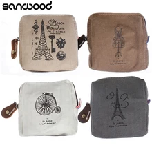 Ретро Классический холщовый кошелек с башней для карт, кошелек для монет, сумка, чехол для женщин и девушек