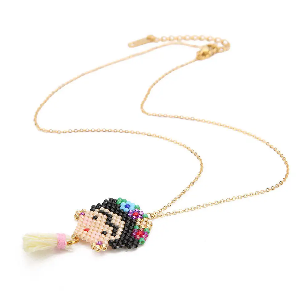 

Insta Necklace MIYUKI Insta 4 Color Necklaces Delica Beads Gold Chain Kolye Collier 2019 Women New Jewelry Handmade Gift
