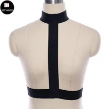 Личность Ширина ремень черный Корпус Жгут гот топ шеи бондаж Танцевальный Костюм Бурлеск тело клетка бюстгальтер