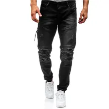 GustOmerD новые мужские Стрейчевые рваные дизайнерские джинсы высокого качества осень-зима джинсы модные хип-хоп облегающие мужские джинсы на молнии