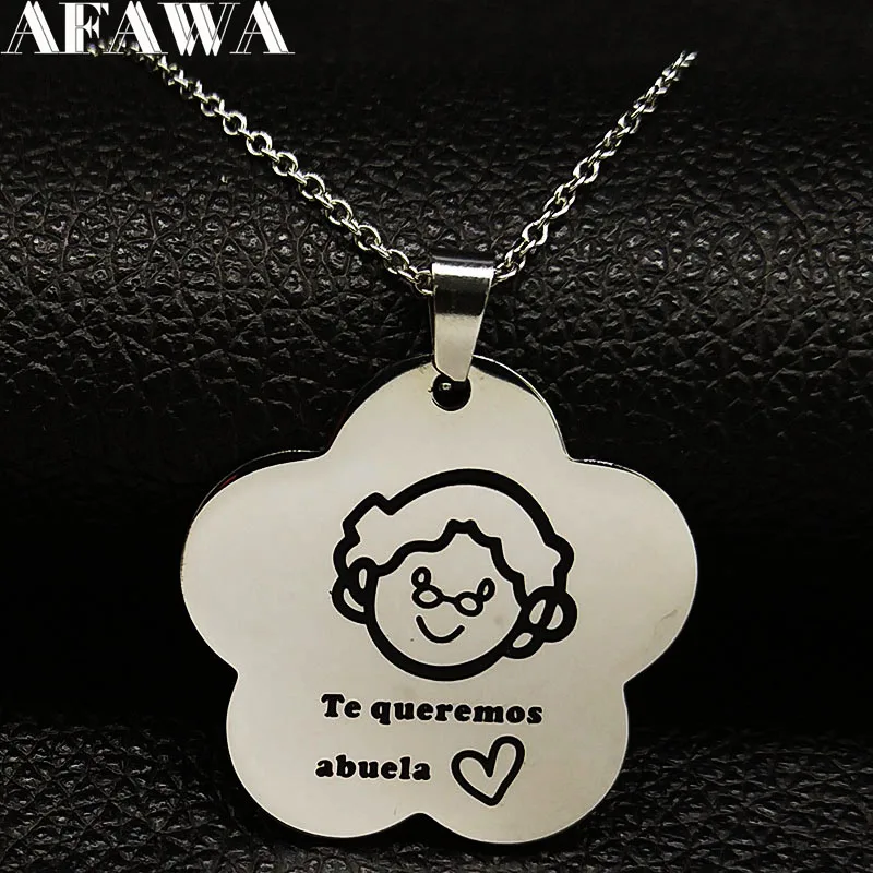 2019 Fashion Te queremos abuela Stainless Steel Necklace
