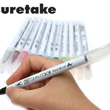 ZIG Kuretake RB-6000AT чистый цвет настоящая Кисть ручка живопись Япония 90 цветов
