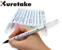 Zig kuretake caneta pintura escova real do japão, cor limpa, 90 cores