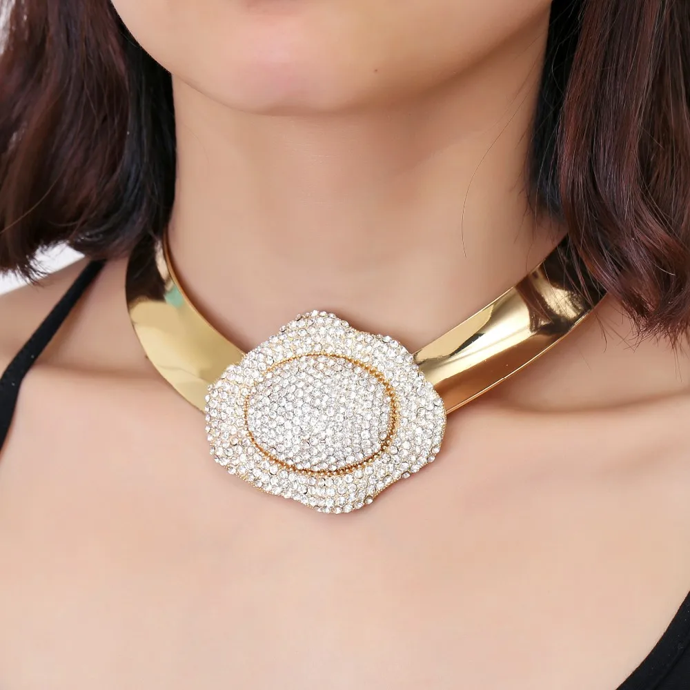 Inlay Bunga Chokers Kalung Fashion 