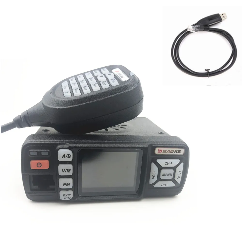 Baojie BJ-318 мини мобильное радио 136-174 400-490 МГц BJ 318 двухдиапазонный двухсторонний приемопередатчик Автомобильная рация CB радио BJ318 SSB - Цвет: Add Cable