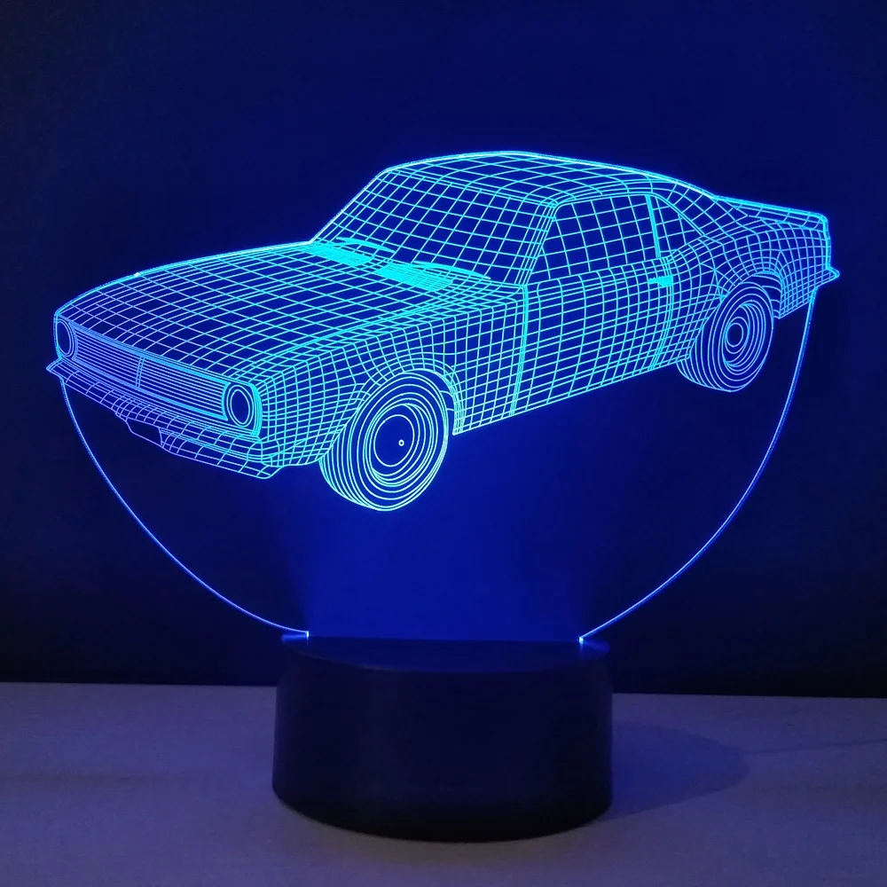 3D Lampara decoration Night Lights Car Table Lamp ...