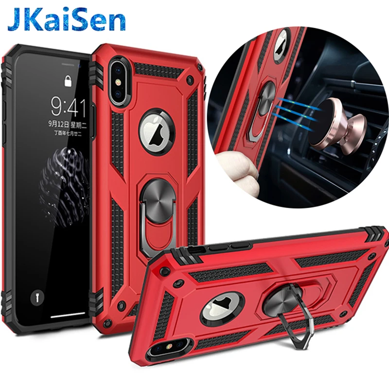 

Luxury Car Bracket Ring Magnetic TPU Protective Case For iPhone X XR XS MAX Cover For Apple iPhone 6 6s 7 8 Plus Cover Fundas