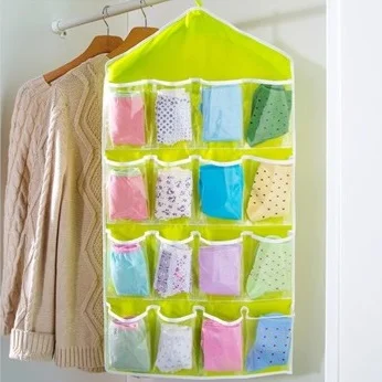 16 متعددة جيب شفافة داخلية الجوارب تخزين حقيبة سهلة خزانة المنظم قميص حقيبة منظم organizador camisetas dolap