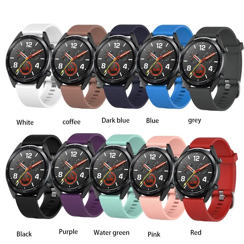 

Sports Silicone Wristband Strap for Huawei Watch GT Active/Honor Magic Watches Strap GT Elegant Texture Watch Band Replacement