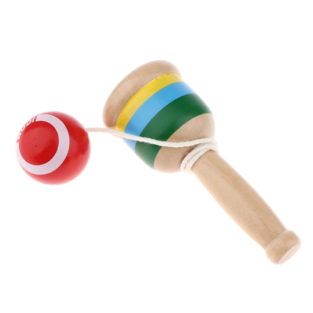 1 Piece Japanese Classic Wooden Toy Kendama Cup and Ball Toss Catching Game Red
