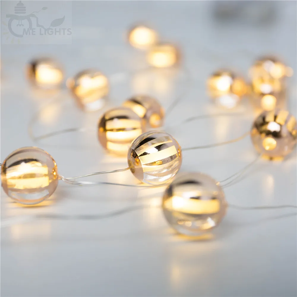New Battery Power LED Bulbs string Fairy lights UV Pumpkin Christmas string lights for party wedding decorate Holiday lights