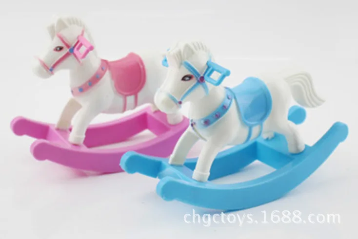 

12 cm doll accessories 3.5 inch Trojan, rocking horse Pony play house toy ornaments