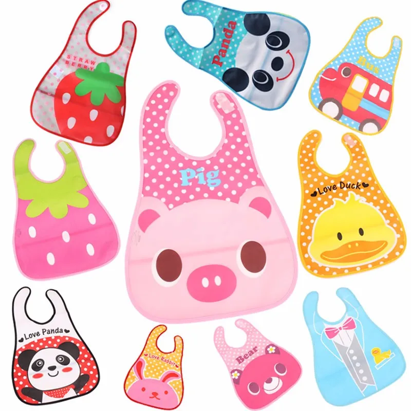 2016 High Quality Baby Bibs Waterproof  Fashion Cartoon Styles Baby Wear Burp Clothes Bibs & Burp Cloths