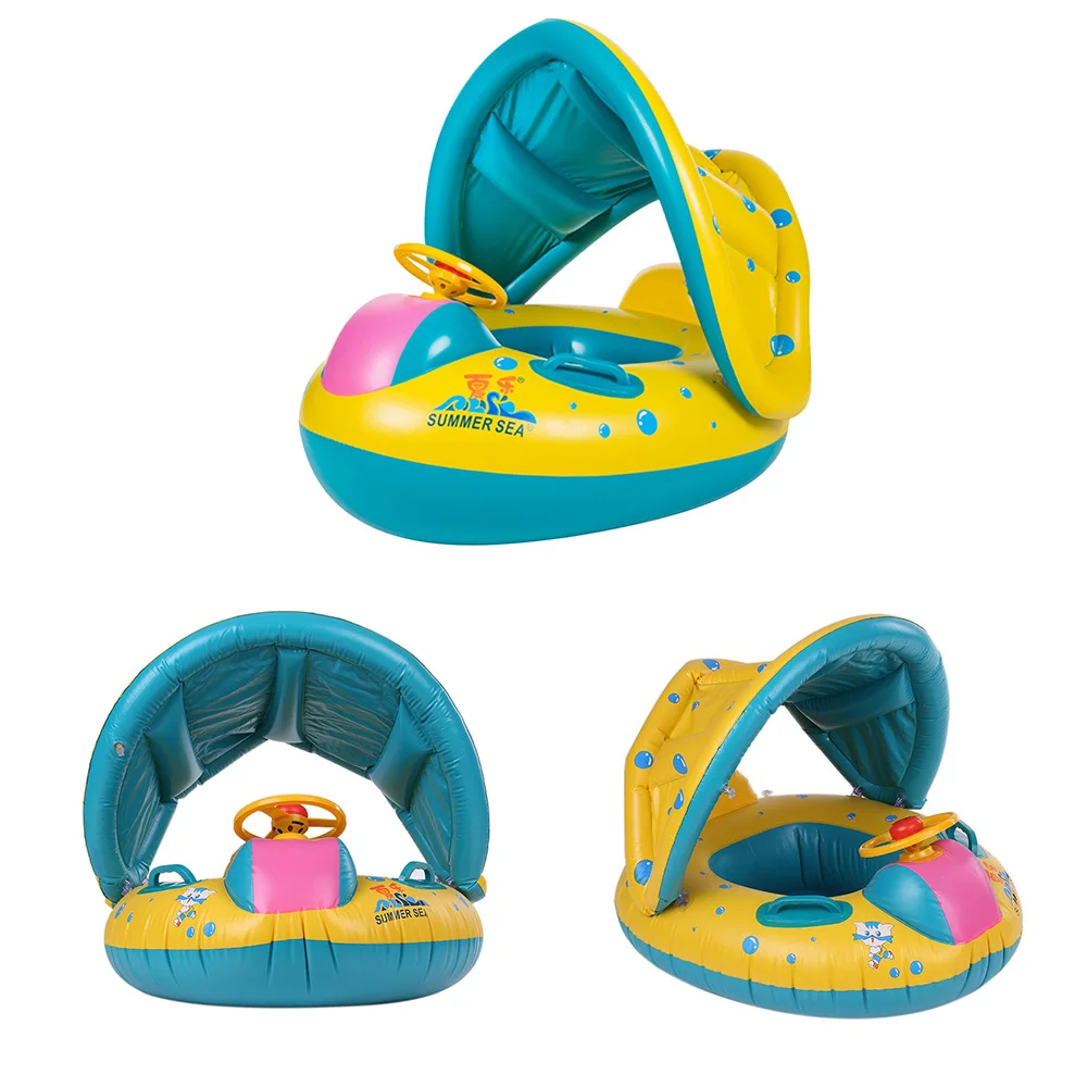 Acessórios de Natação Inflável do Bebê Acessório Círculo Bebê Piscina Acessórios Crianças Float Sombrinha Círculos Ajustável Assento