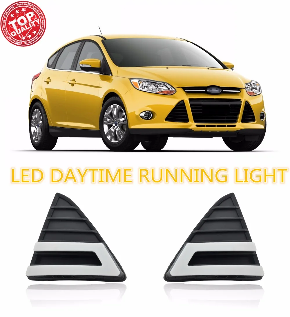 

Turning light style relay AUTO LED DRL Daylight Car Daytime Running Lights set for Ford Focus 3 2012 2013 2014 2015 fog lamp