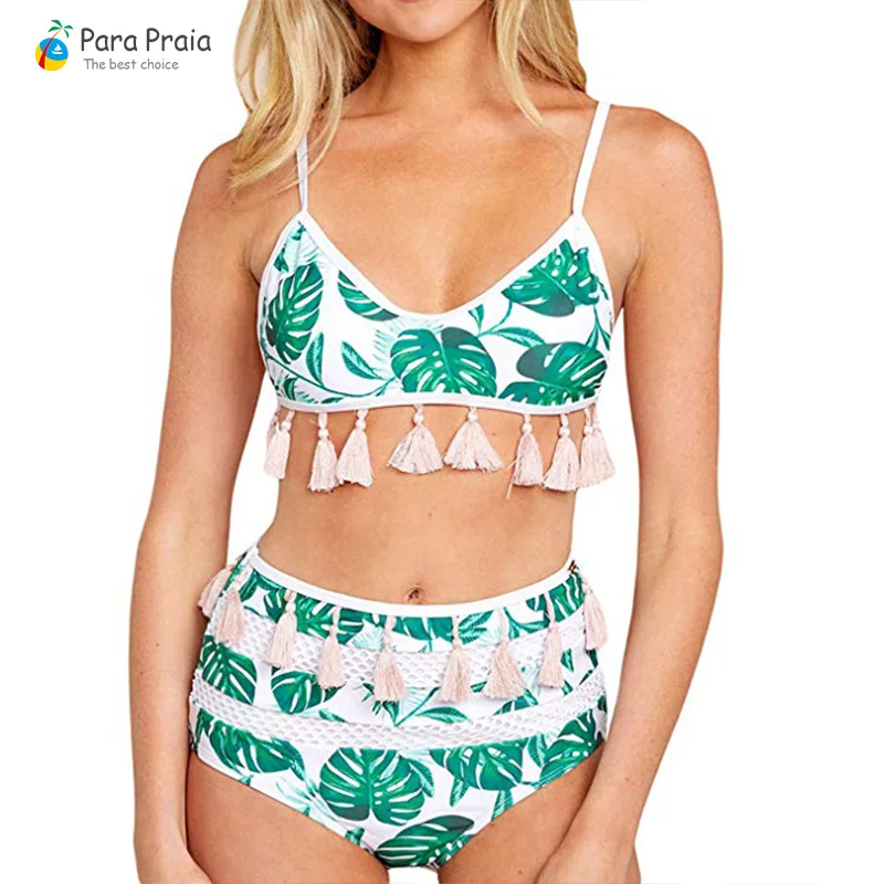 high waisted tassel bikini