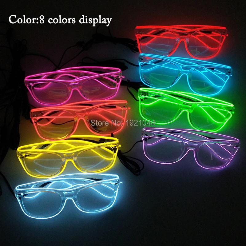 Реквизит для костюма Rave LED Neon Light up 10 шт. EL Wire очки светящийся продукт ночного клуба