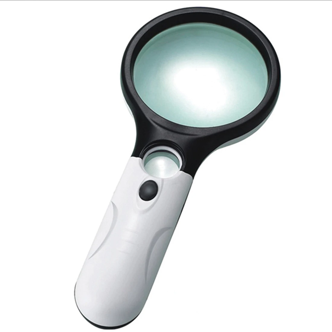 3 LED Light Handheld Magnifier 3X 45X Reading Map Newspaper Magnifying