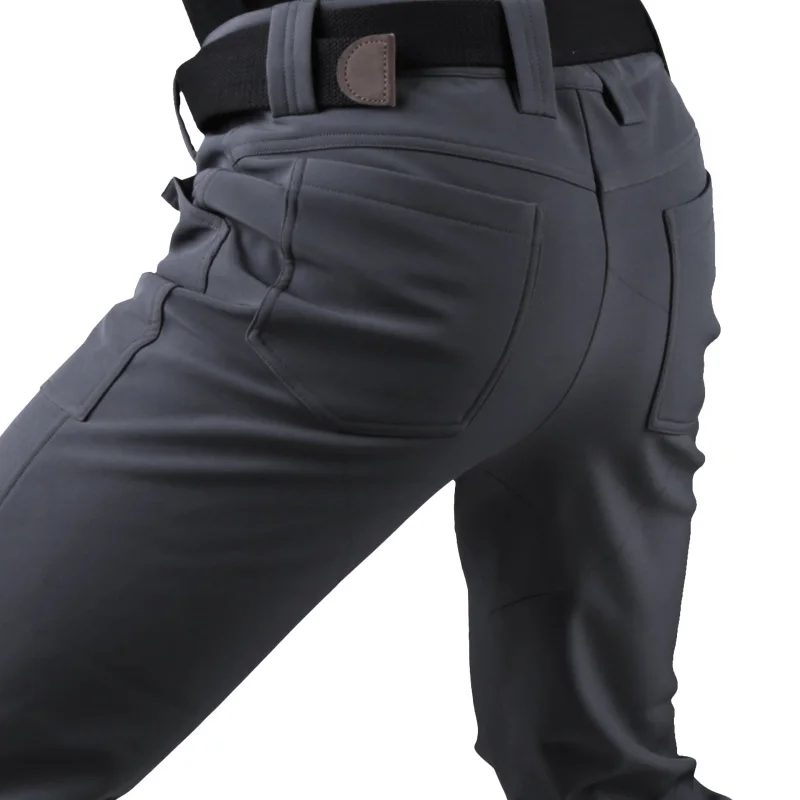 CQB Outdoor Sport Camping Tactical Men's Pants Water Repellent Softshell Fleece Pants Thermal Thicken Wear-resisting Trousers