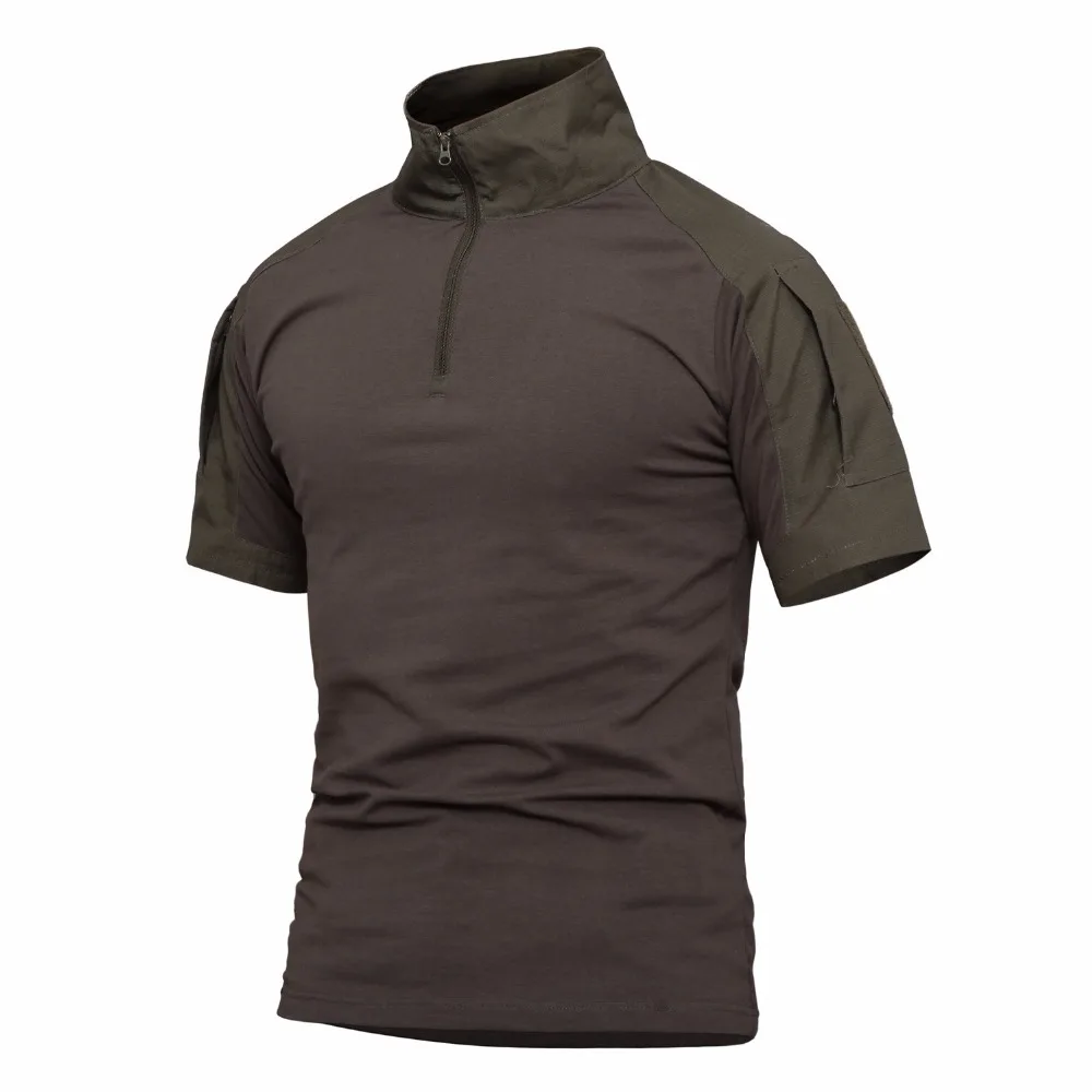 

Summer Breathable Camouflage Short Sleeve Uniform Shirt Army Fan Outdoor Camp CS Field Combat Training Tactical Military T Shirt
