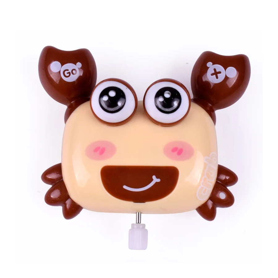 1Pcs Lovely Crab Wind Up Toy Random Color Cute Anime Clockwork Toys Colorful Crawling Crab for Kids Baby Classic Toy