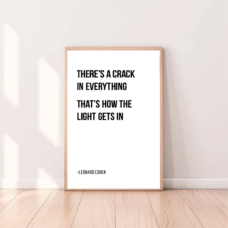 Leonard Cohen Quote Canvas Art Prints Home Decor