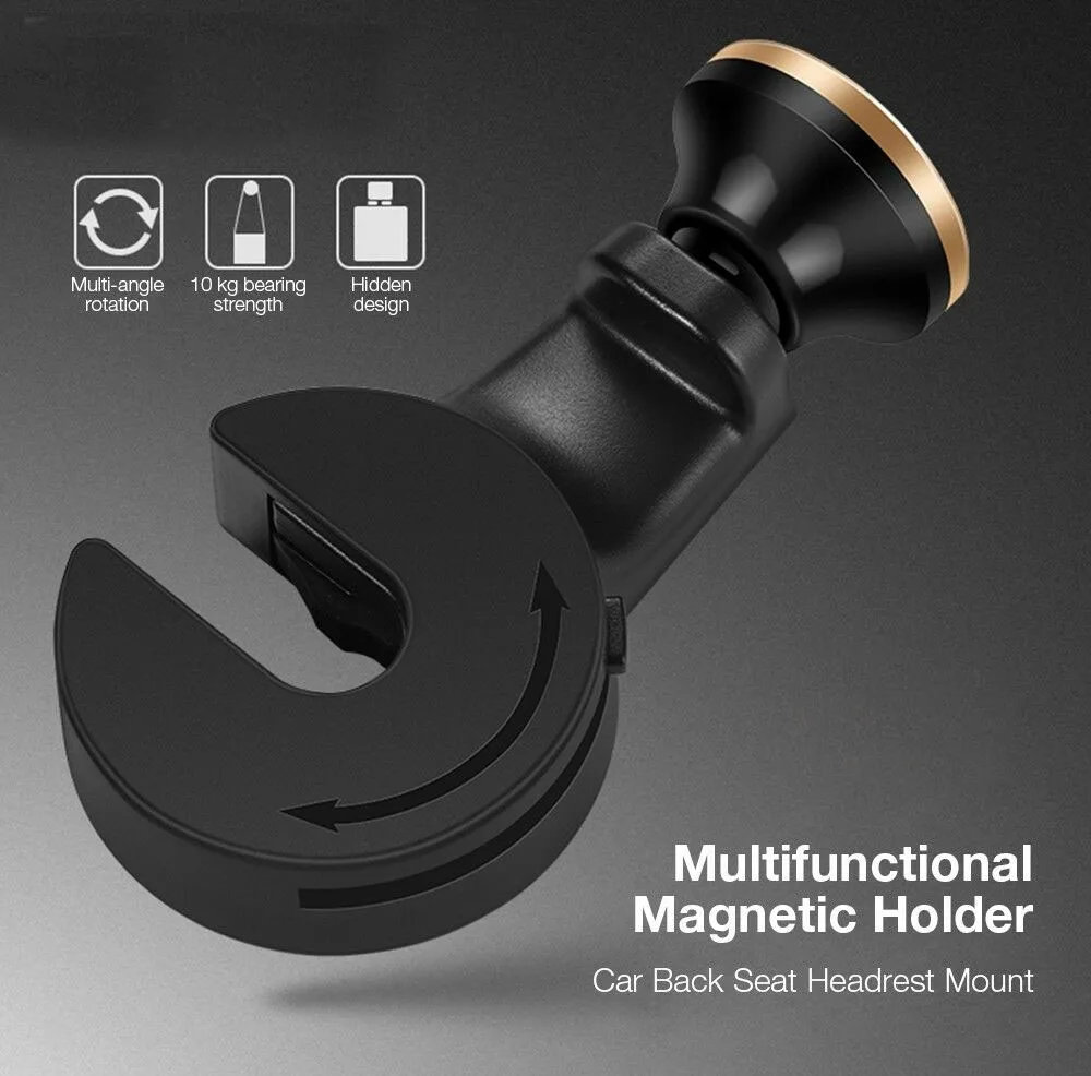 Universal Car Phone Holder Back Seat Bracket Magnetic 360 Degree Stand For iPhone XS MAX X 8 Huawei XiaoMi Samsung iPad Tablet