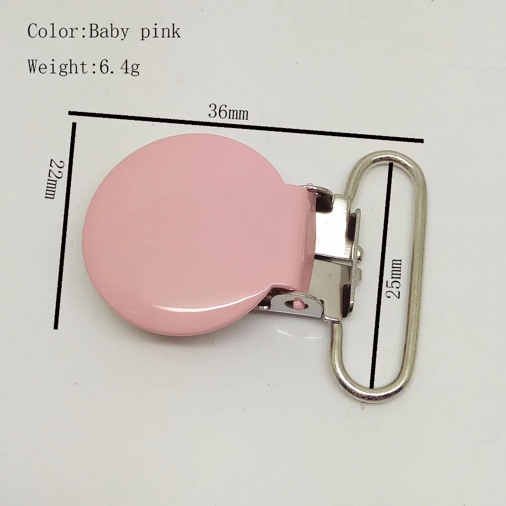 50pcs/lot 25mm 1 round metal clips custom round craft clip for