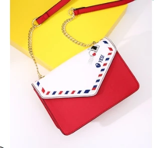 

Princess sweet lolita bag Color collision single shoulder letter pack Korean version simple handbag chain bag women DLM032