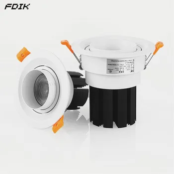 

Zoom Dimmable Recessed COB LED Downlight 9W12W LED Spot lights 85~265V LED Ceiling Lamp Background Painting Lamp Indoor Lighting