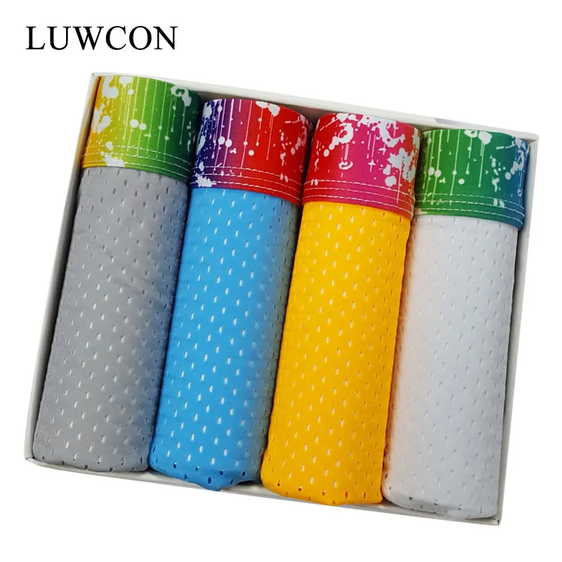 

LUWCON Brand 4Pcs/lot Men's Underwear Briefs Breathable Modal Underpants Panties Men Sexy Comfortable Brief DK10