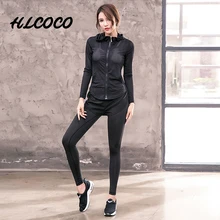 Для женщин быстросохнущая костюм для занятия йогой для тренажерный зал с йогой футболка Топы и спортивный бюстгальтер, жилет и спортивные брюки для фитнеса и тренировок спортивный костюм комплект