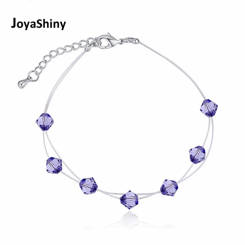 

Joyashiny Original Crystals From Swarovski Elements Strand Bracelets Bangle Chain Pulseiras Women Bohemian Jewelry One Direction