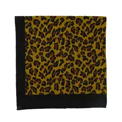Богемные Винтаж леопард тигр печати унисекс хлопковый квадратный шарф открытый велосипедная Повязка На Голову Бандана Хип-хоп браслет