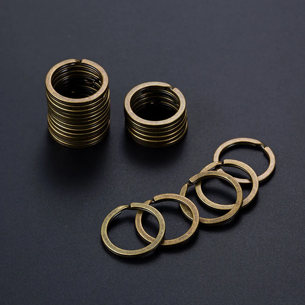 

THLIVEOU 10pcs/pack llavero Antique Bronze 25MM Key Holder Iron Alloy Key Chain Accessories Fashion Keyring for women men