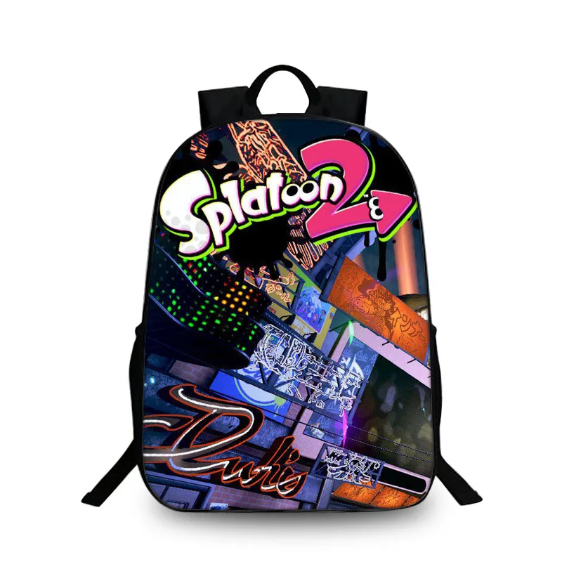 

2018 New Fashion Splatoon 2 Backpack Youth Games 3D Printing Book bag Boys and Girls Good Gifts for Children Back School H221