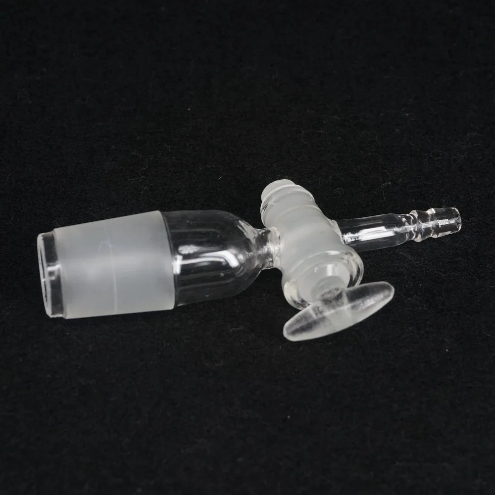 29/32 Joint Lab Glass Straight Adapter With Glass Stopcock 130mm Length
