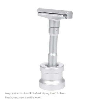 

1Pc Men's Shaving Razor Stand Holder Aluminum Alloy Safety Razor Base Male Facial Hair Cleaning Shaver Stands Accessory Tool