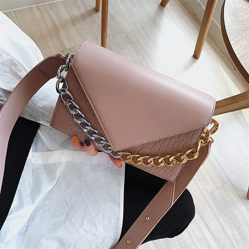 

Personalized Flap Square Bag Quality PU Leather Chain Bag Women's Designer Luxury Shoulder Bag Simple Casual Crossbody Bag