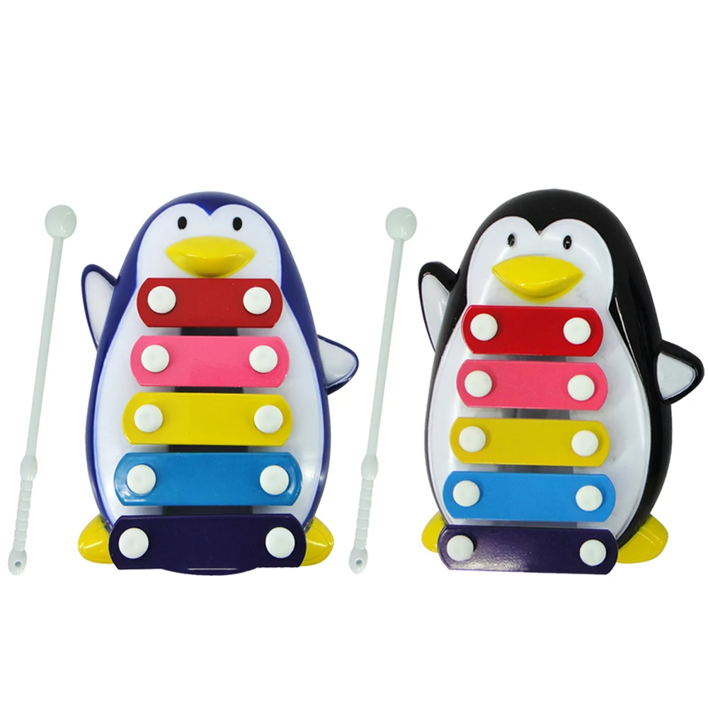 

Baby Plastic Cartoon Penguin Musical Educational Knocking Music Instrument Toy with Knocking Stick for Over 6 Months Babies