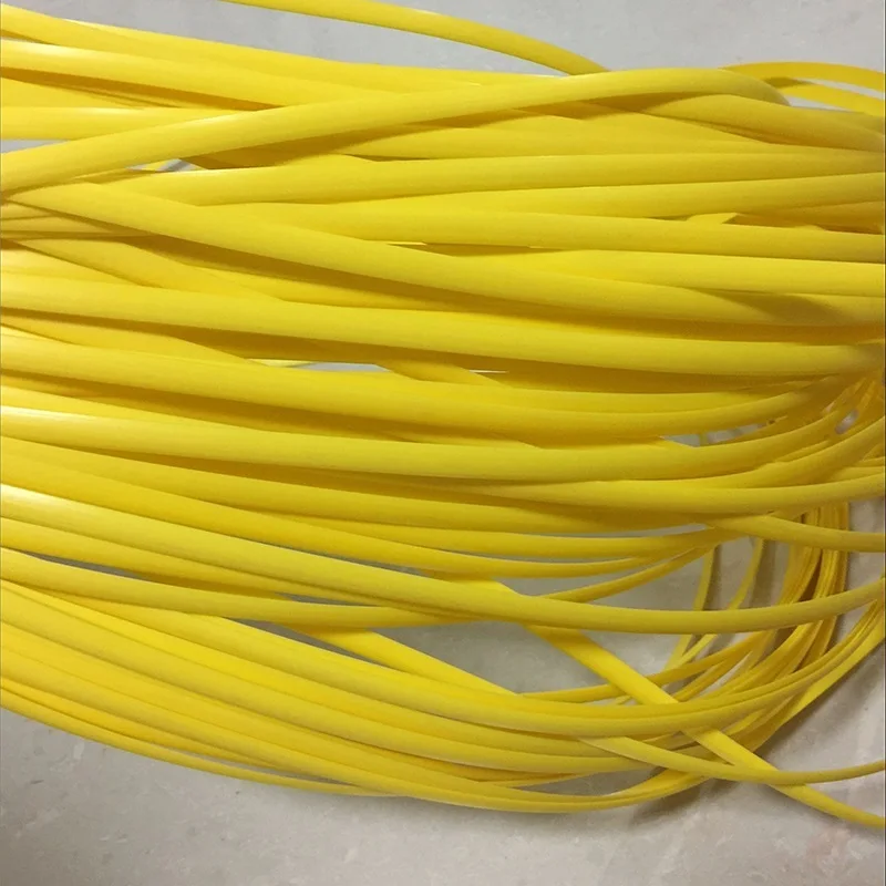 yellow flat synthetic rattan weaving material plastic rattan for knit and repair chair table,storage basket,ect