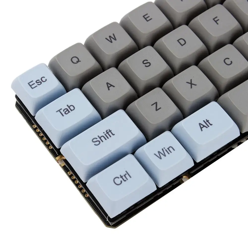 YMDK 40% заказной XDA Dye Sub Tiramisu Keycap набор ключей для YMD40 AMJ40 Мини Милая механическая клавиатура - Цвет: Light Blue Gray