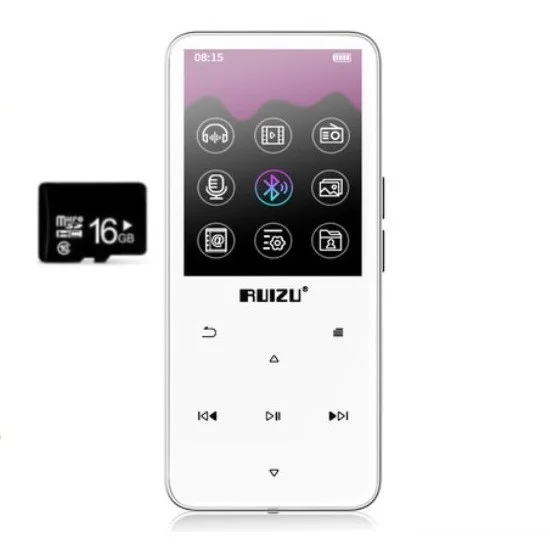 Новейший Bluetooth MP3 плеер с сенсорным экраном музыкальный RUIZU D10 8 ГБ цветной экран 2 4