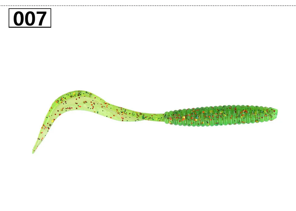 8 шт./лот, Мягкая приманка, червь 2,4 г, 12 см, гибкая приманка Tail grub, силиконовая приманка для рыбалки